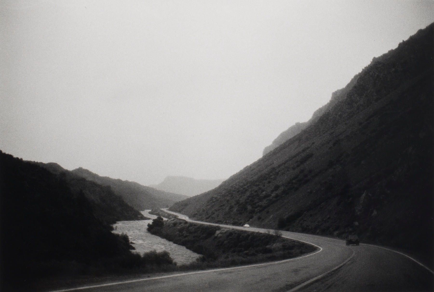 Bernard Plossu (1945-)  The Rio Grande near Taos, 1979  Gelatin silver print  10 x 14 inches (paper), black and white photography