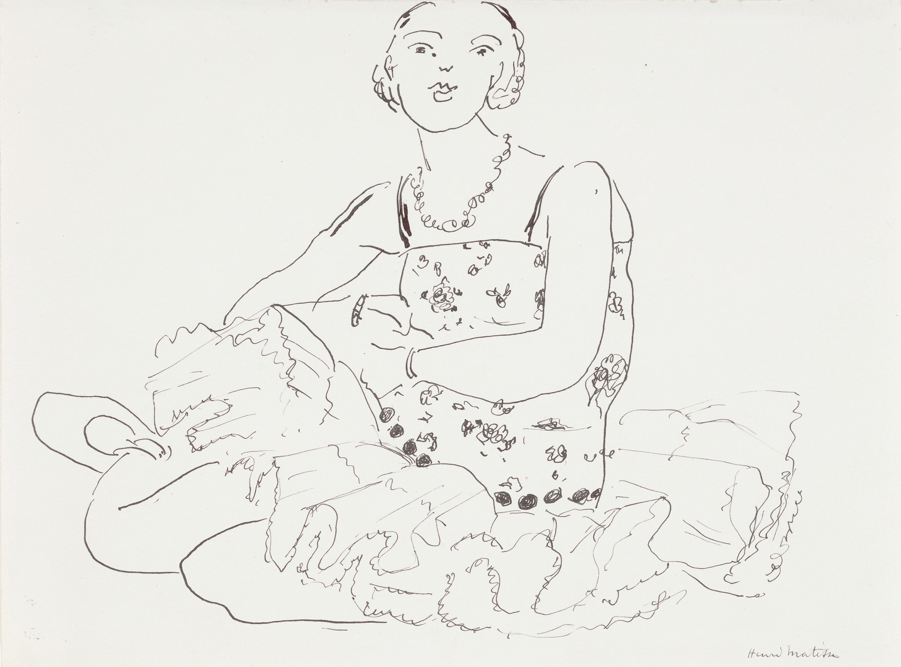 Henri Matisse  Seated Ballerina, c. 1925  Pen and ink on paper 8 1/8 x 11 1/8 inches