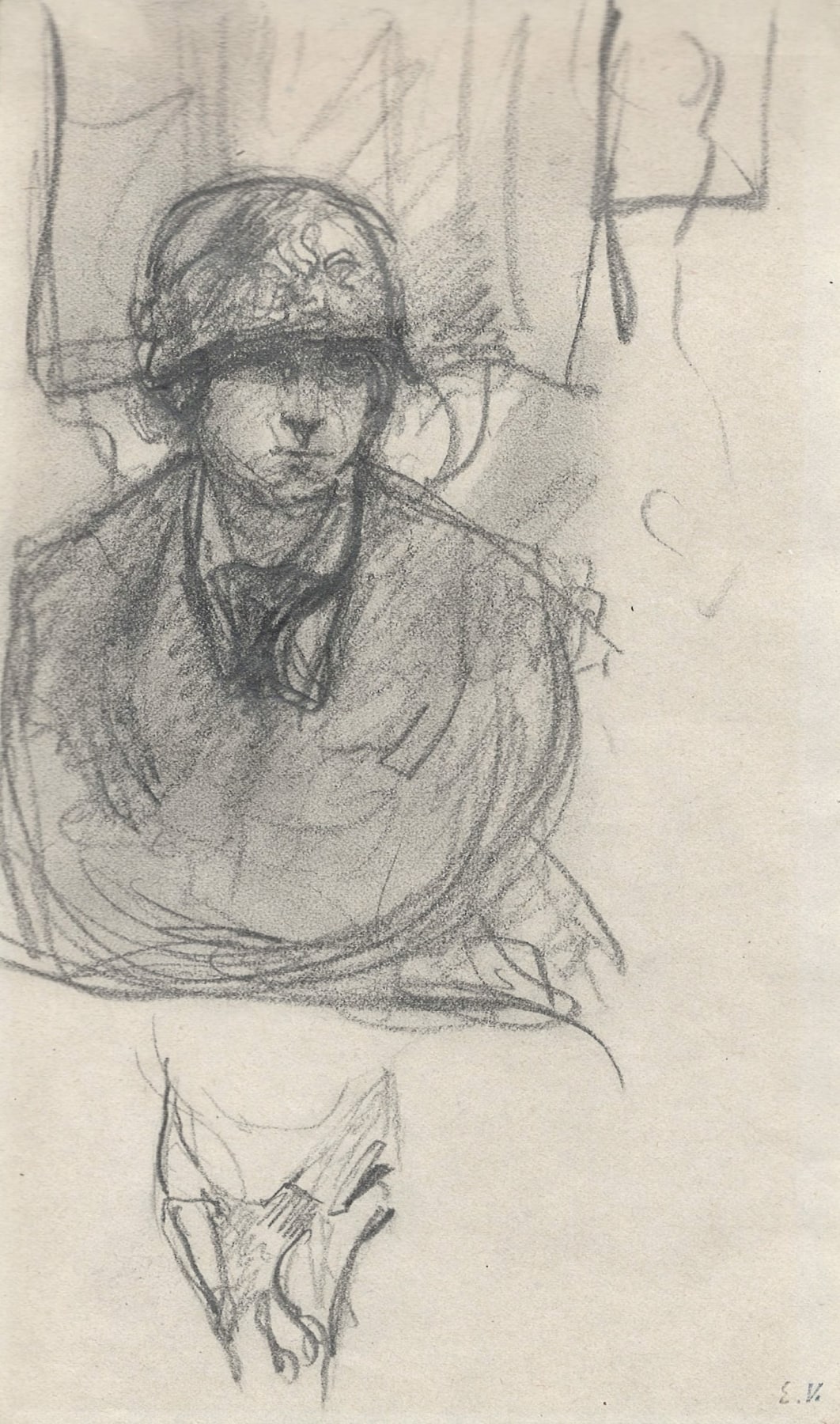 Woman in a Cloche Hat, c. 1920 (Femme au chapeau cloche) Pencil on paper 8&frac14; &times; 4 7/8 inches