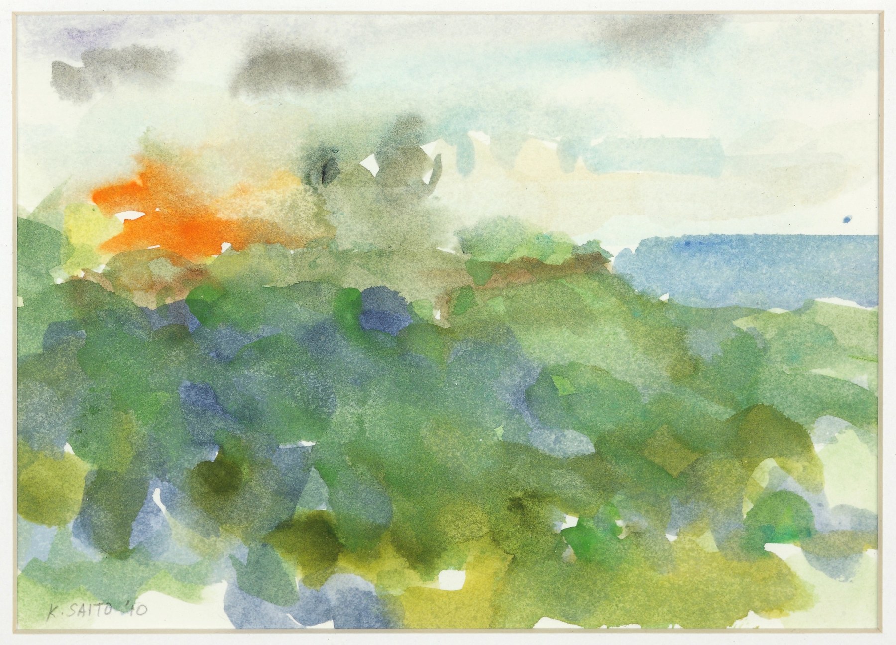 Kikuo Saito, Rincon #73, 2010    Watercolor on paper 5 1/2 x 7 1/4 inches