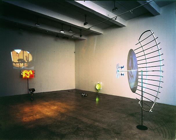 &quot;Antennae Pods Transmissions,&quot; installation view, 2001. Metro Pictures, New York.