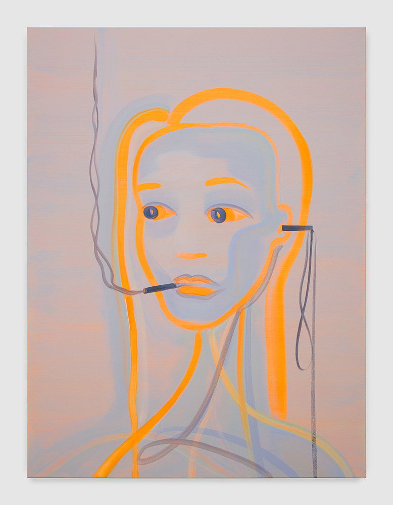 Wanda Koop, Heartbeat Bot (Orange Smokey Blue), Artwork