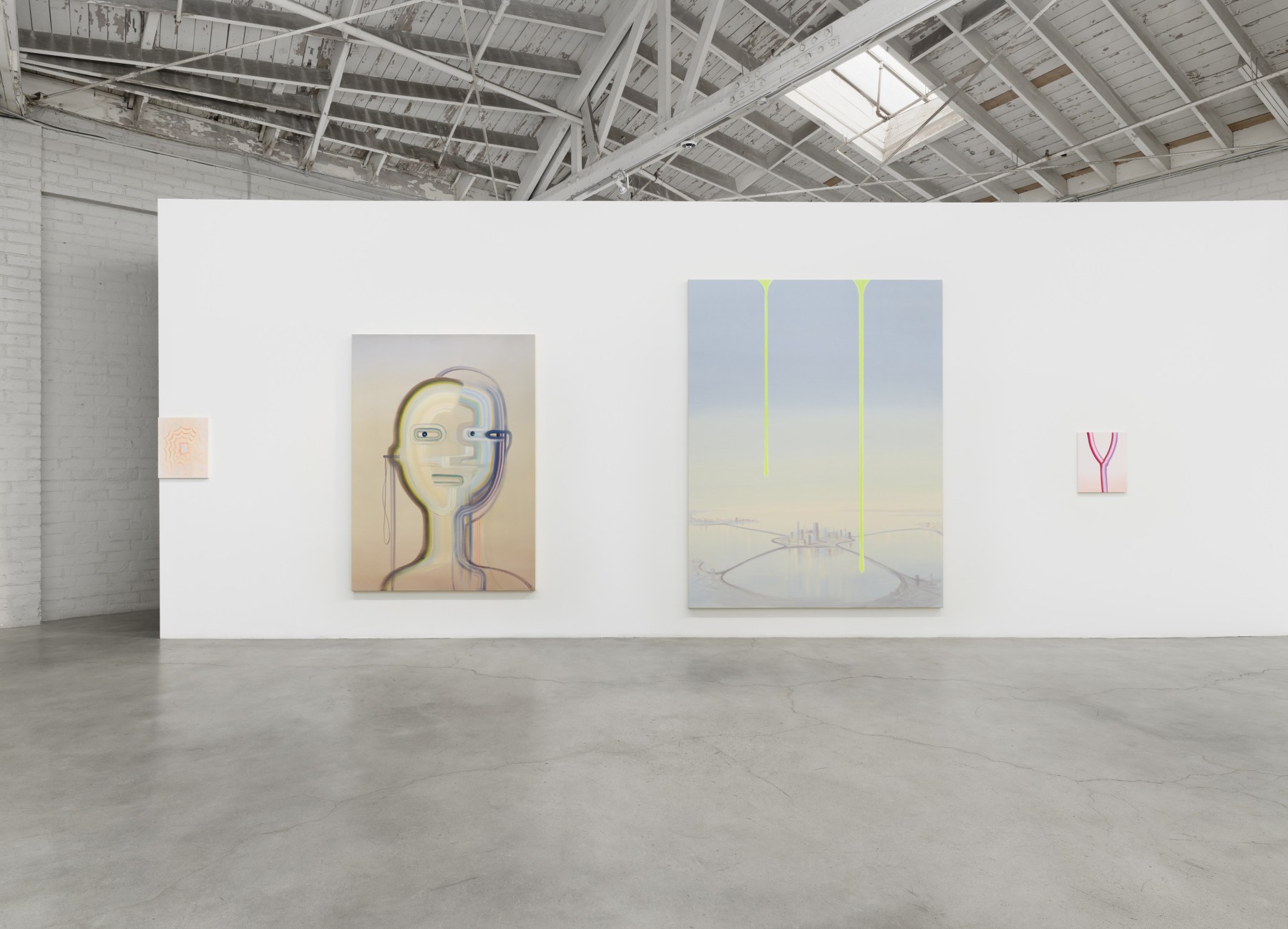 Installation view of HeartBeat Bots at Night Gallery