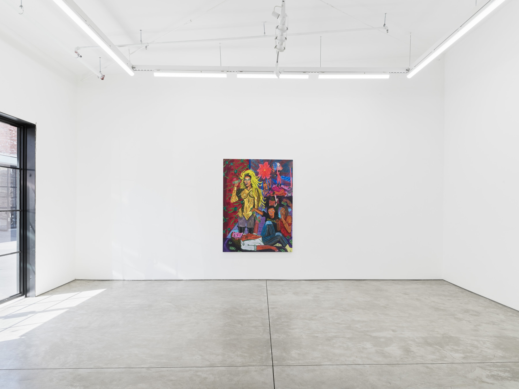 Installation view of Marcel Alcalá's exhibition "The Performance of Being" at Night Gallery 2023
