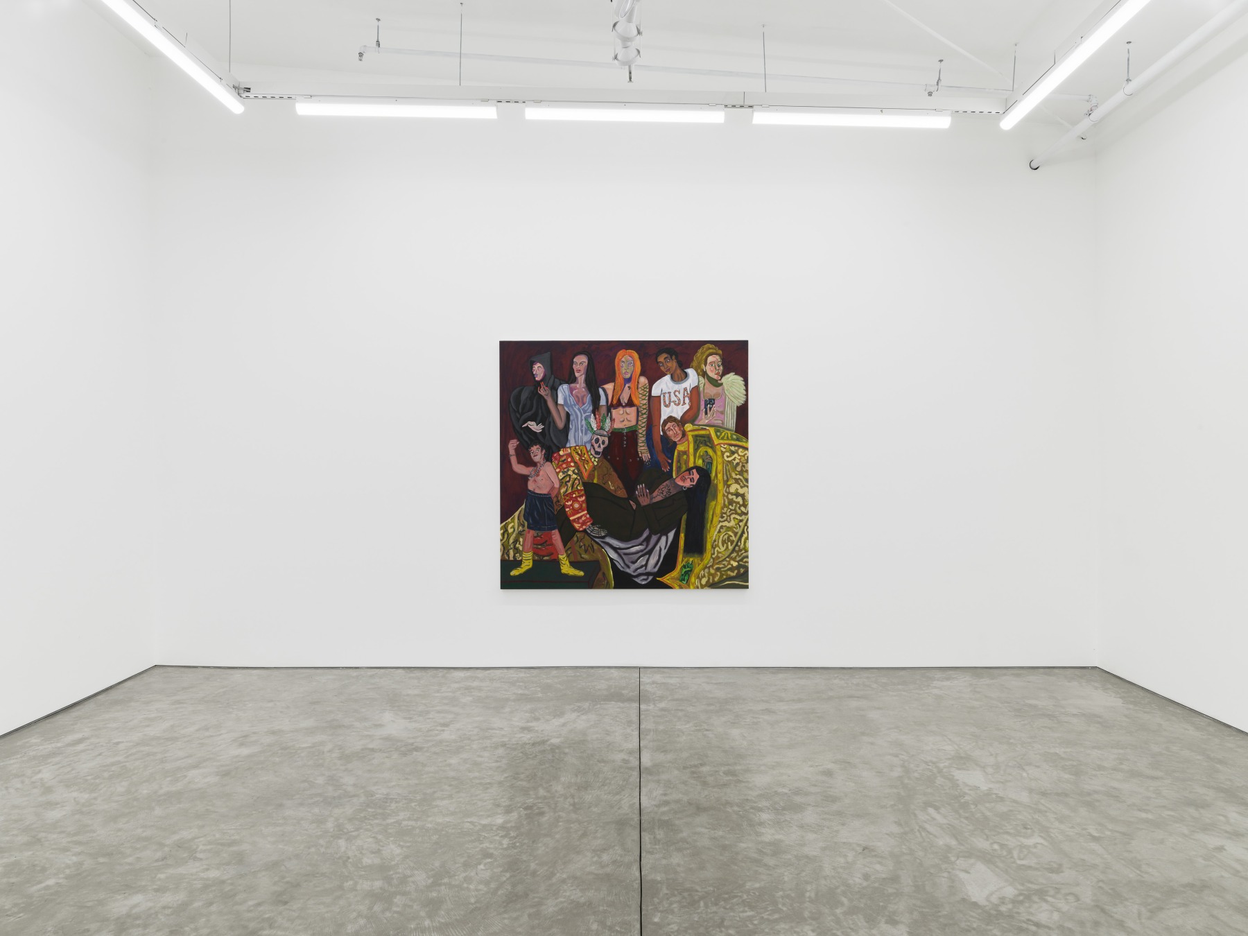 Installation view of Marcel Alcalá's exhibition "The Performance of Being" at Night Gallery 2023