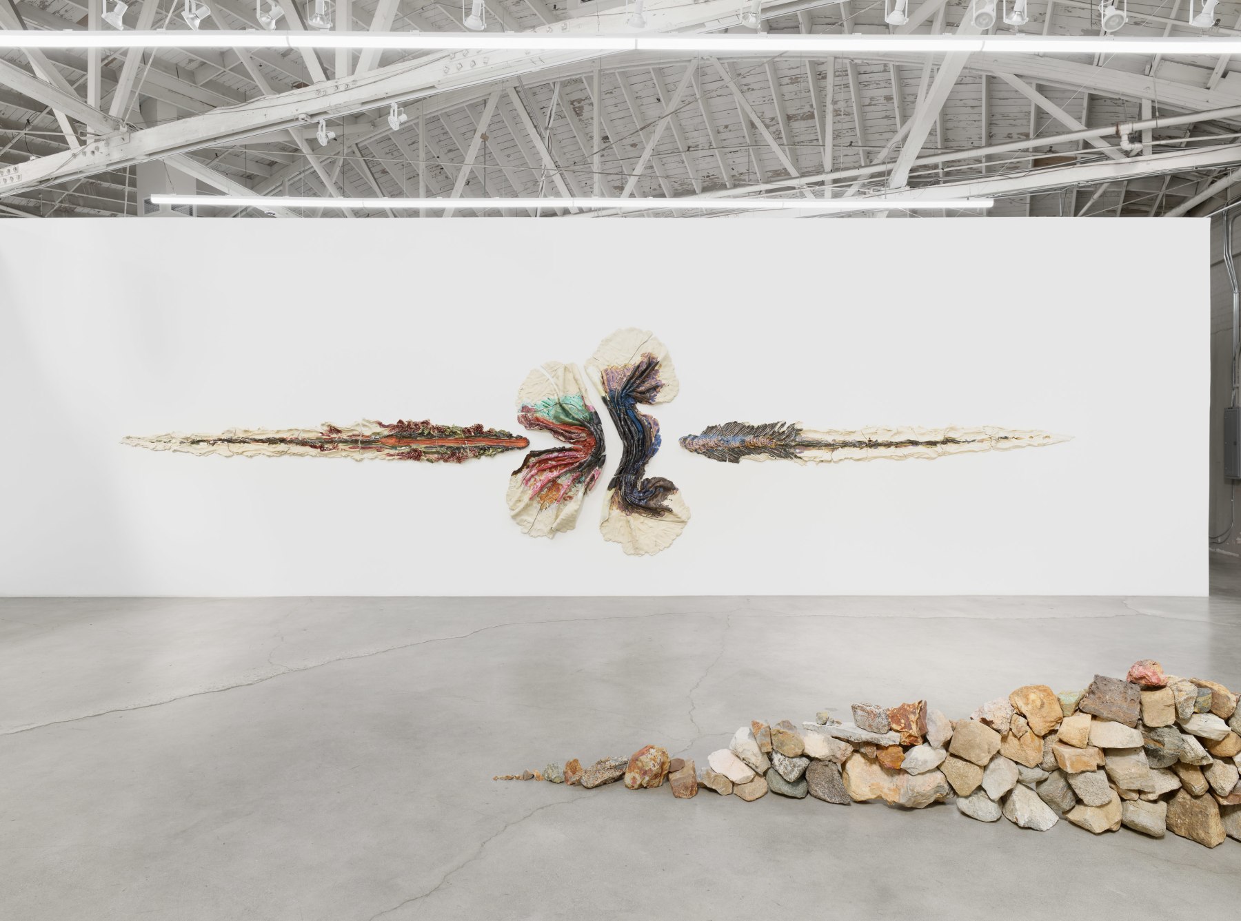 Brie Ruais, Opposing Tides, Shaping Forces, 2020, installation view in Spiraling Open and Closed Like an Aperture, 2020