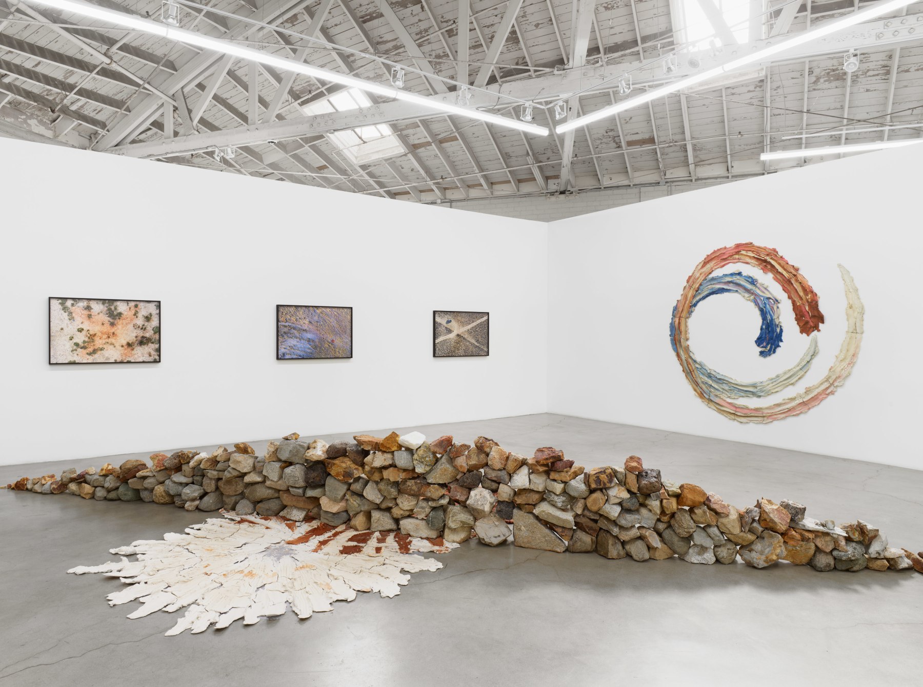 Installation view of Spiraling Open and Closed Like an Aperture, 2020