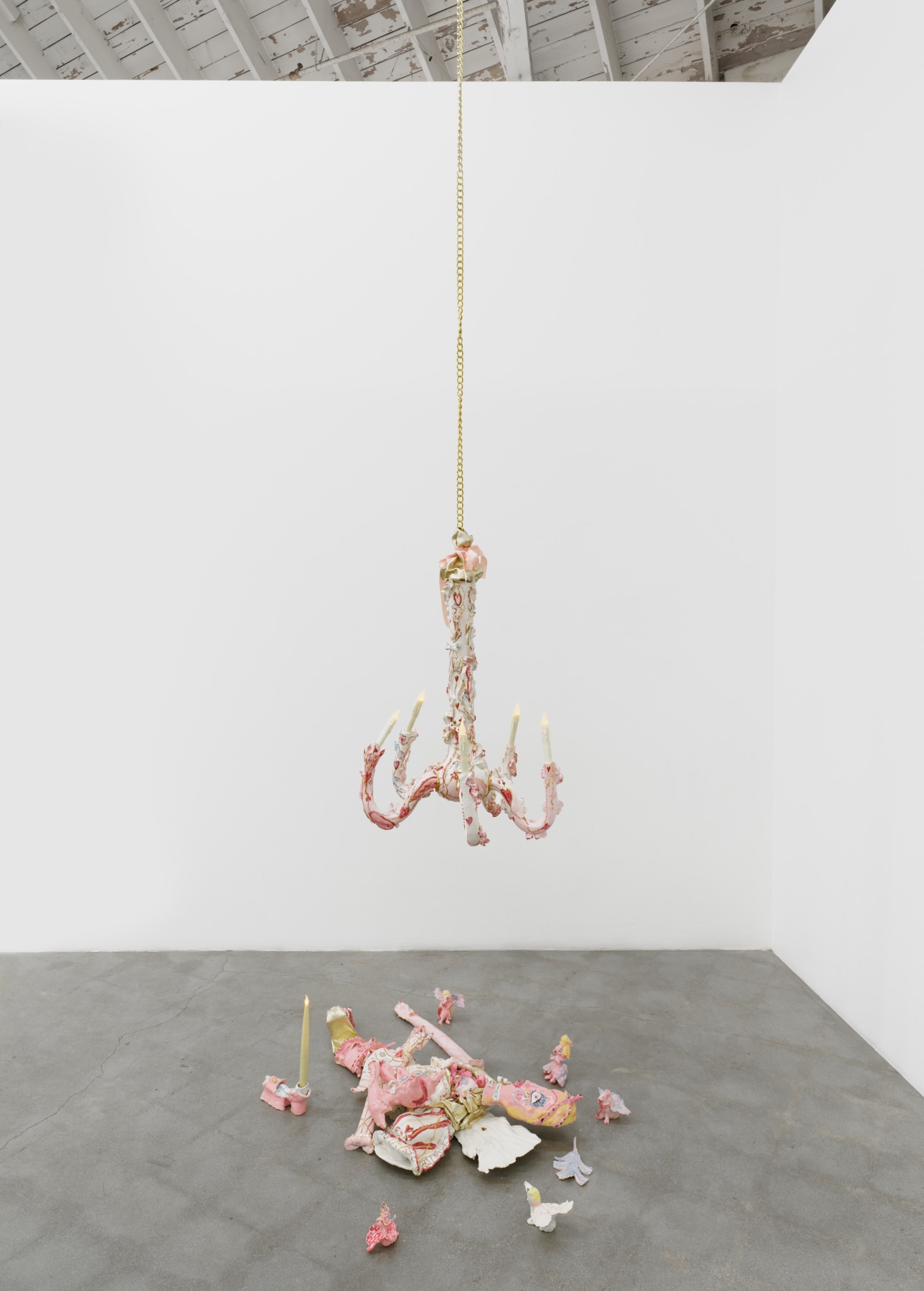 Installation view of It would be very glamorous to be reincarnated as a great big ring on Liz Taylor’s finger, 2020 