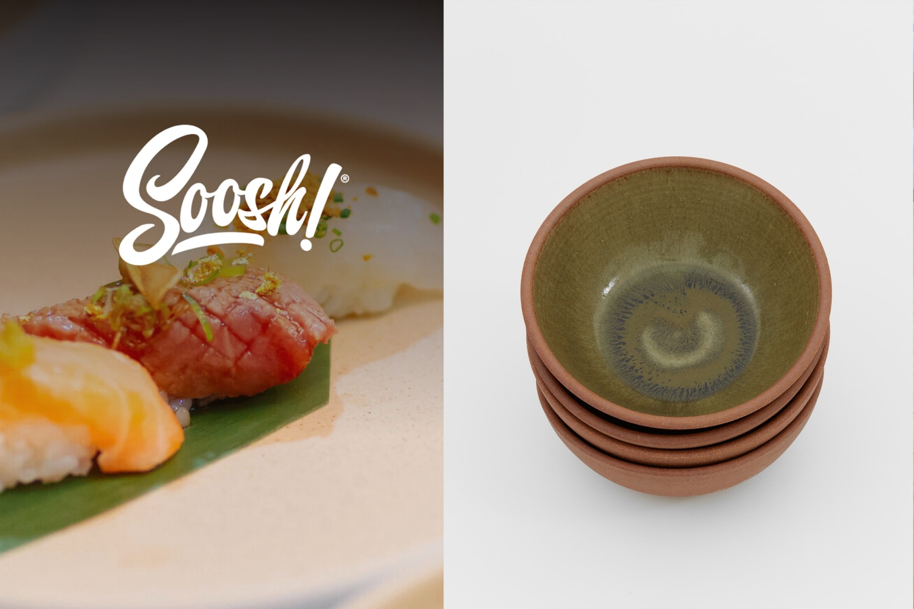 Soosh dinner and Shoshi Watanabe Ceramic Bowls