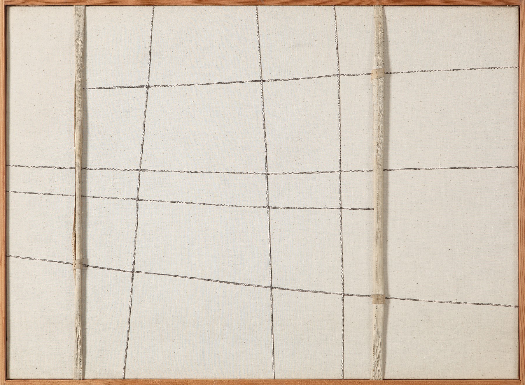Nuvolo (Giorgio Ascani). Untitled. 1962. Sewn canvas and deerskin, 63.5 by 88 cm (25 by 34⅝ in.)