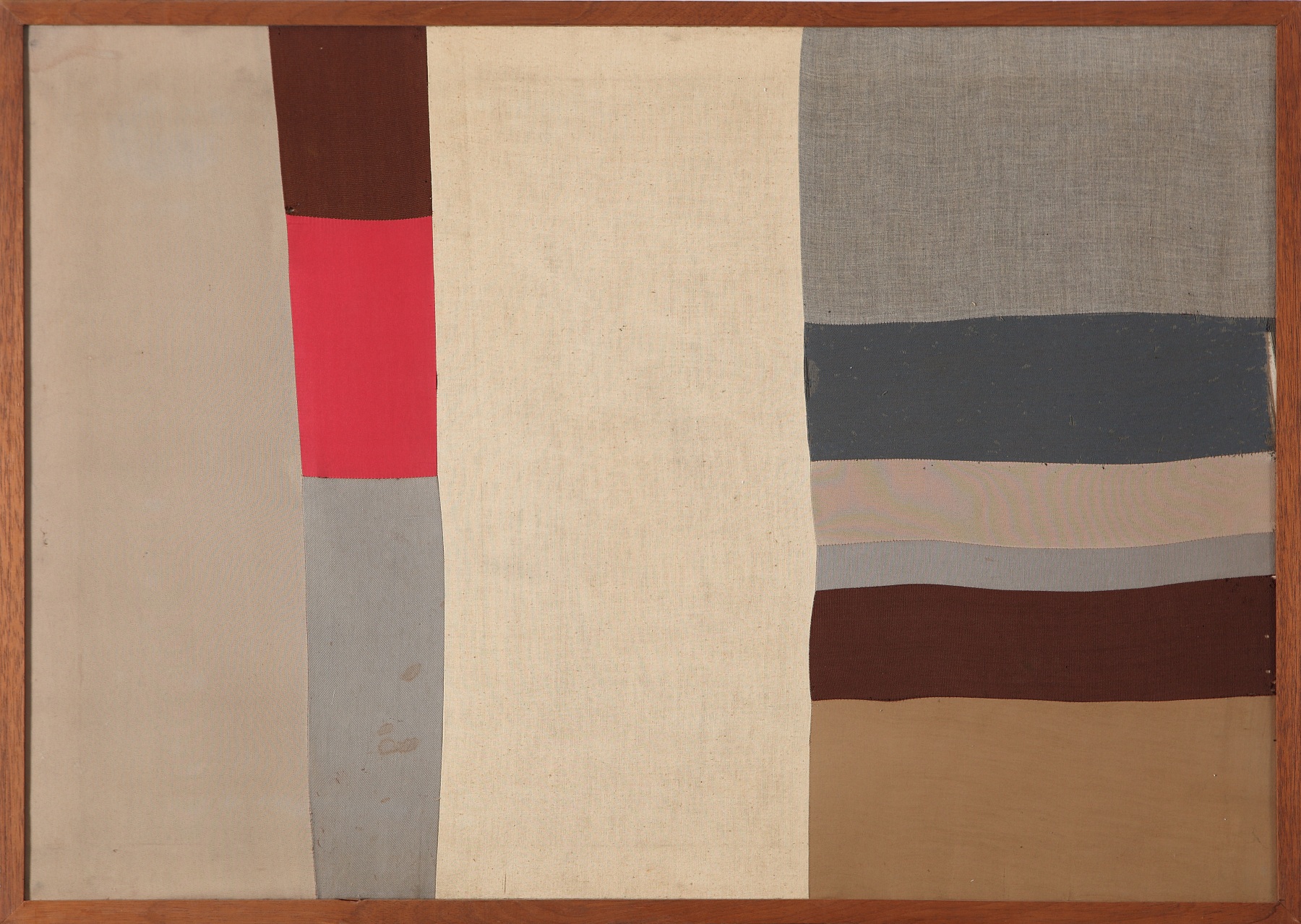 Nuvolo (Giorgio Ascani). Untitled. 1959. Painted and sewn canvas, 71 by 100 cm (28 by 39⅜ in.)
