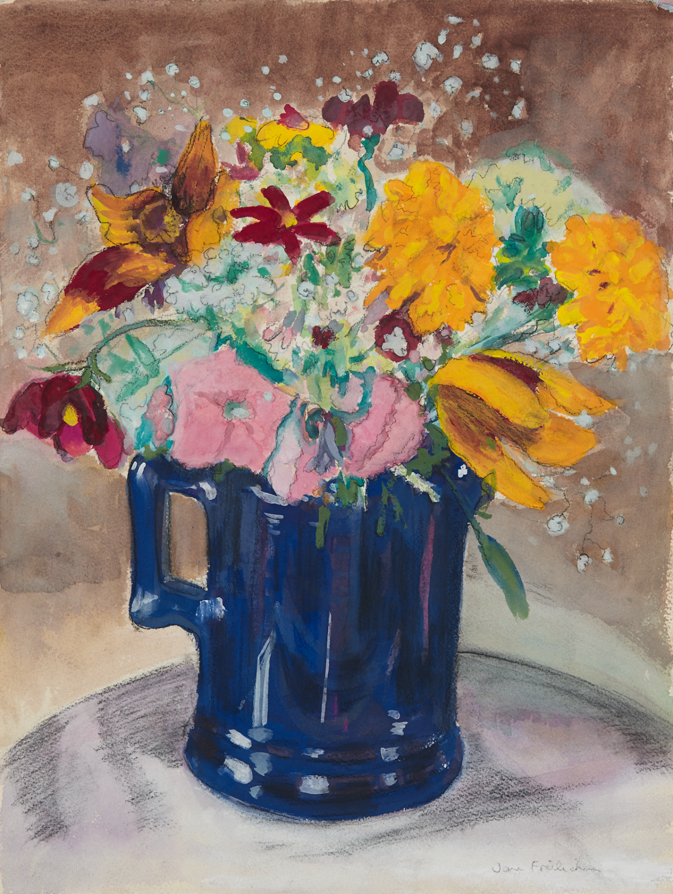 Still Life with Blue Pitcher