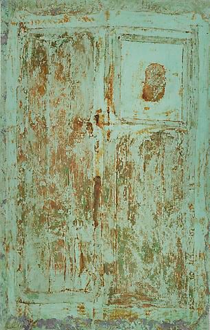 Heidi Bucher, Puerta cuartel azul verde (1988)