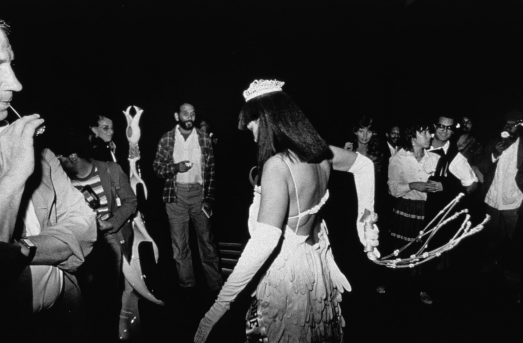 Untitled (Crowd Watches Mlle Bourgeoise Noire Whipping Herself), 1980-83/2009, Silver gelatin fiber print