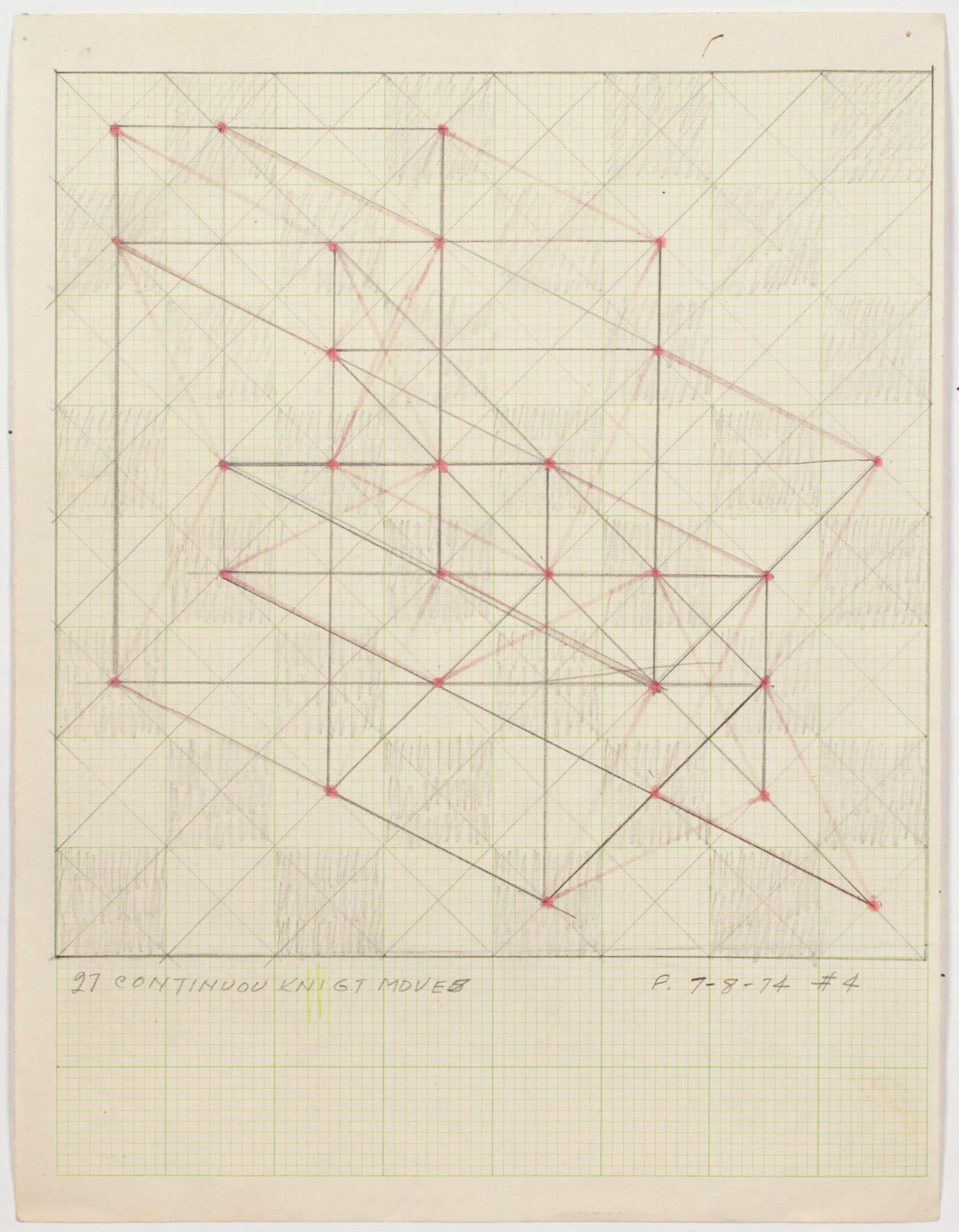 Jack Tworkov, 27 Continuous Knight Moves (PT 74 #4), 1974