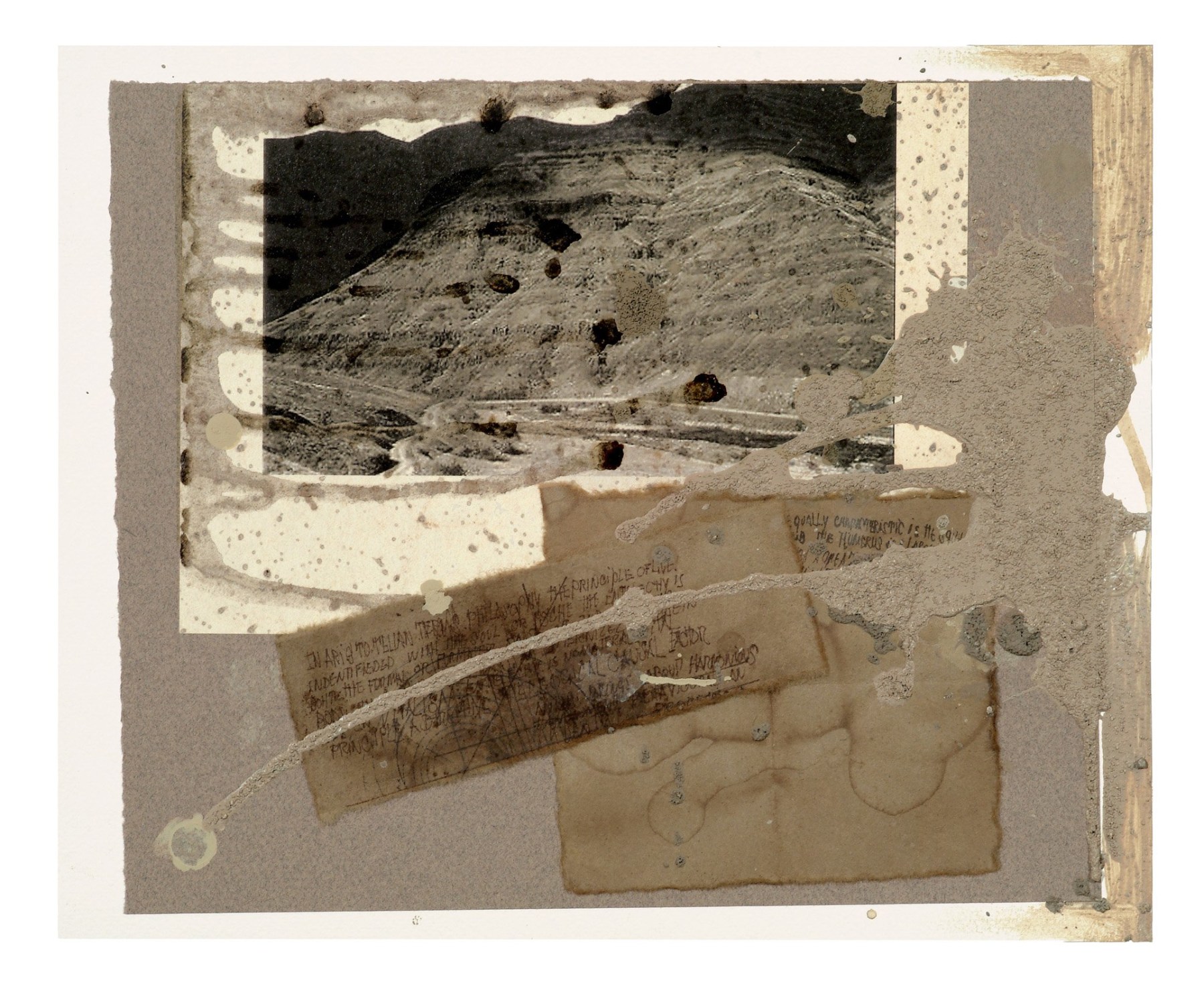 Untitled, 2002&ndash;03 Cardboard, print, rice paper, oil, sand, acrylic, and ink on cardboard
