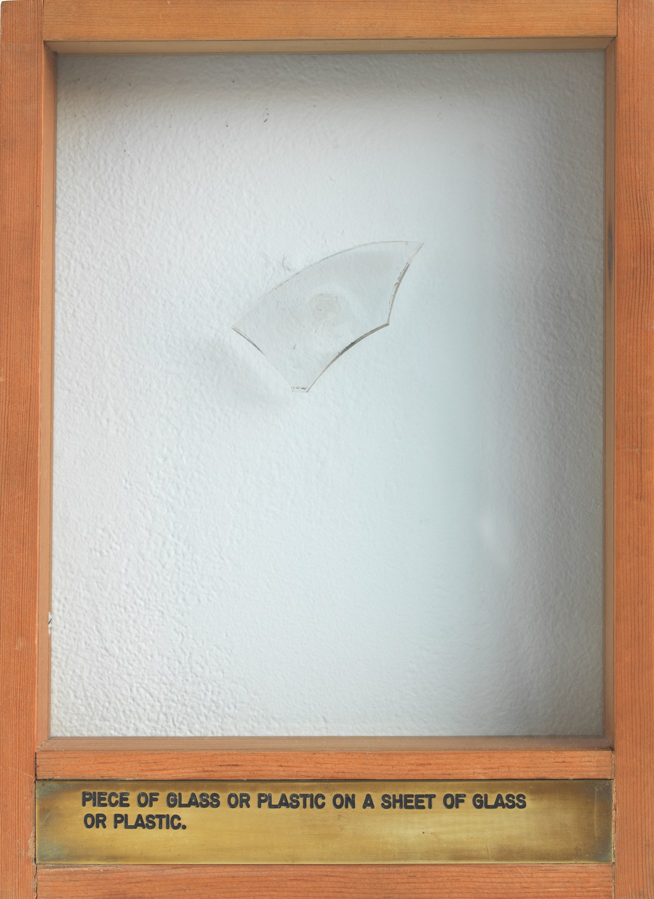 Piece of Glass or Plastic on a Sheet of Glass or Plastic, 1973-1976, Mixed Media