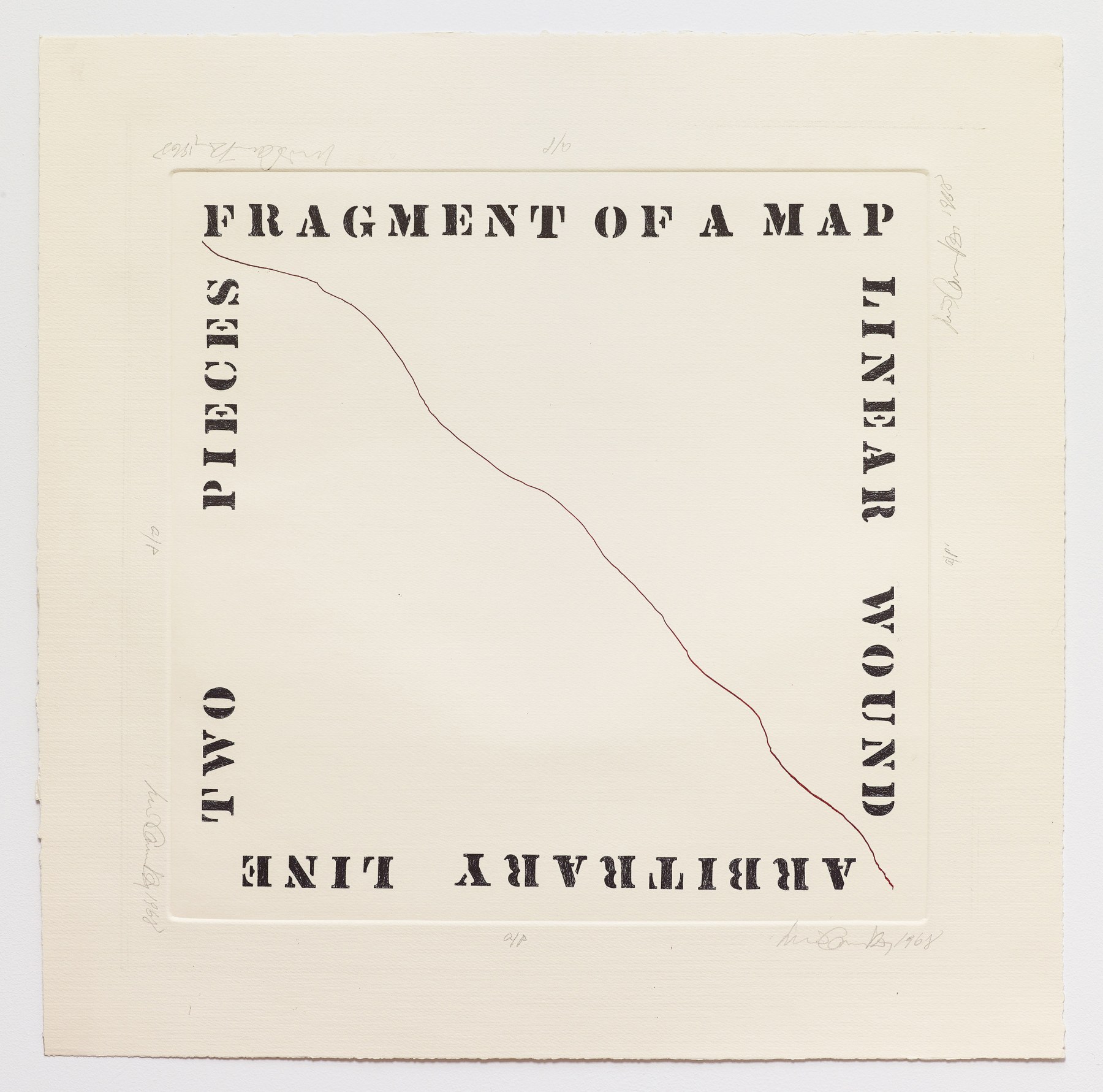 Luis Camnitzer, Fragment of a Map, 1968