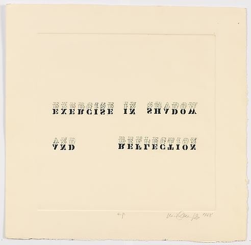 Luis Camnitzer, Exercise in Shadow and Reflection (1968)