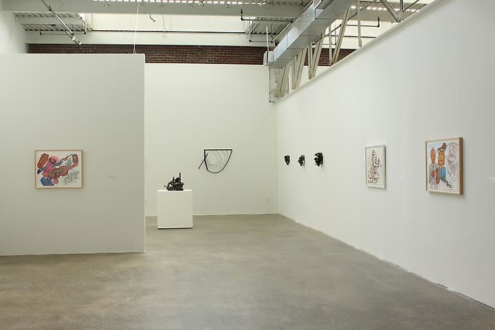 Melvin Edwards, Installation view with Peter Saul (foreground), Atlanta Contemporary Art Center (2011)
