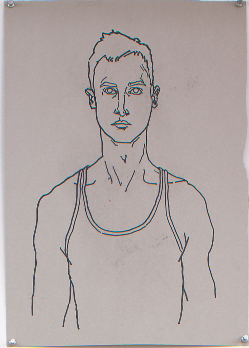 Self Portrait, 2003, Marker on paper