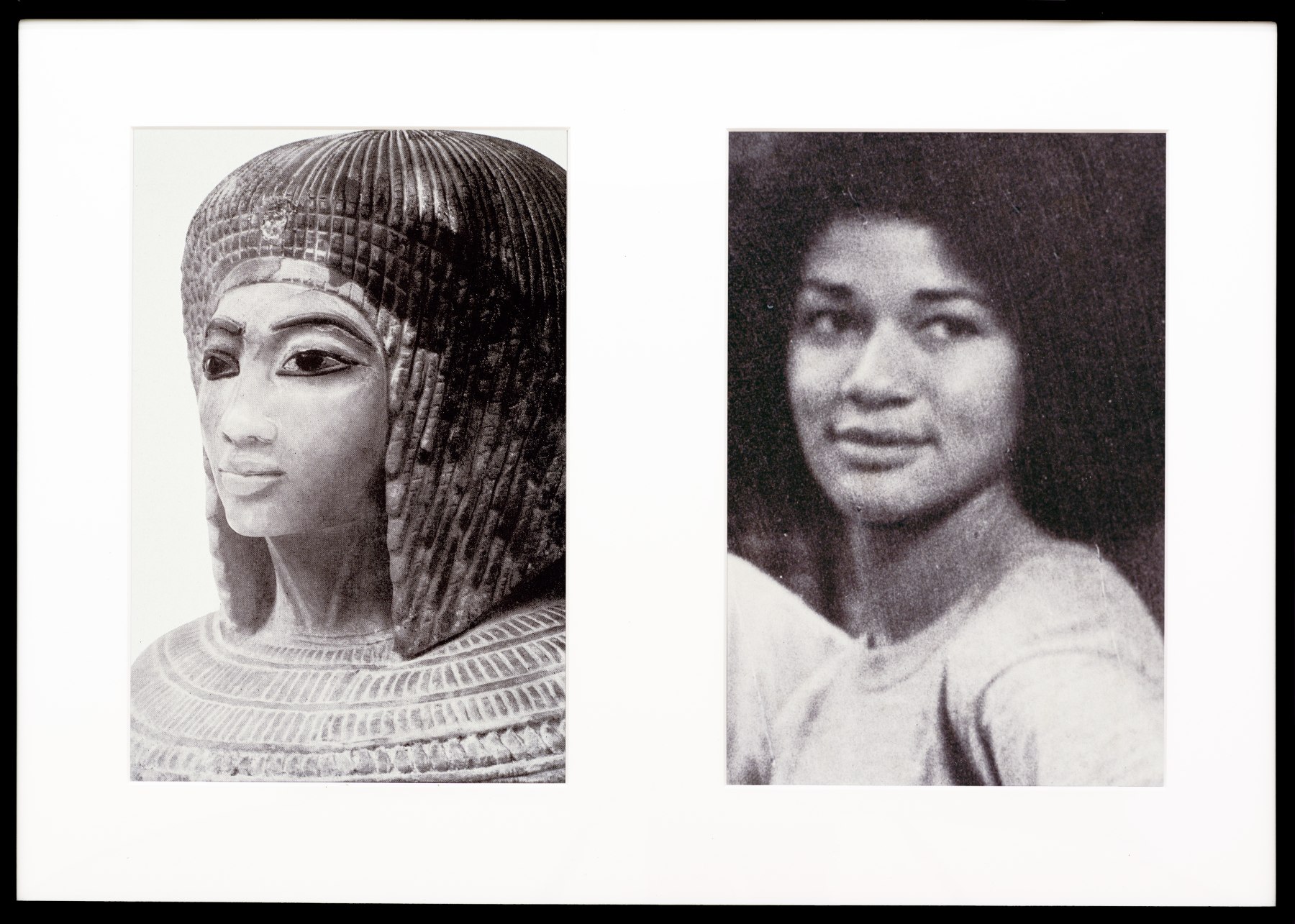 Miscegenated Family Album (Sisters II), L: Nefertiti&#039;s daughter Merytaten; R: Devonia&#039;s daughter, 1980/1994, Cibachrome prints, 26h x 37w in (66.04h x 93.98w cm)