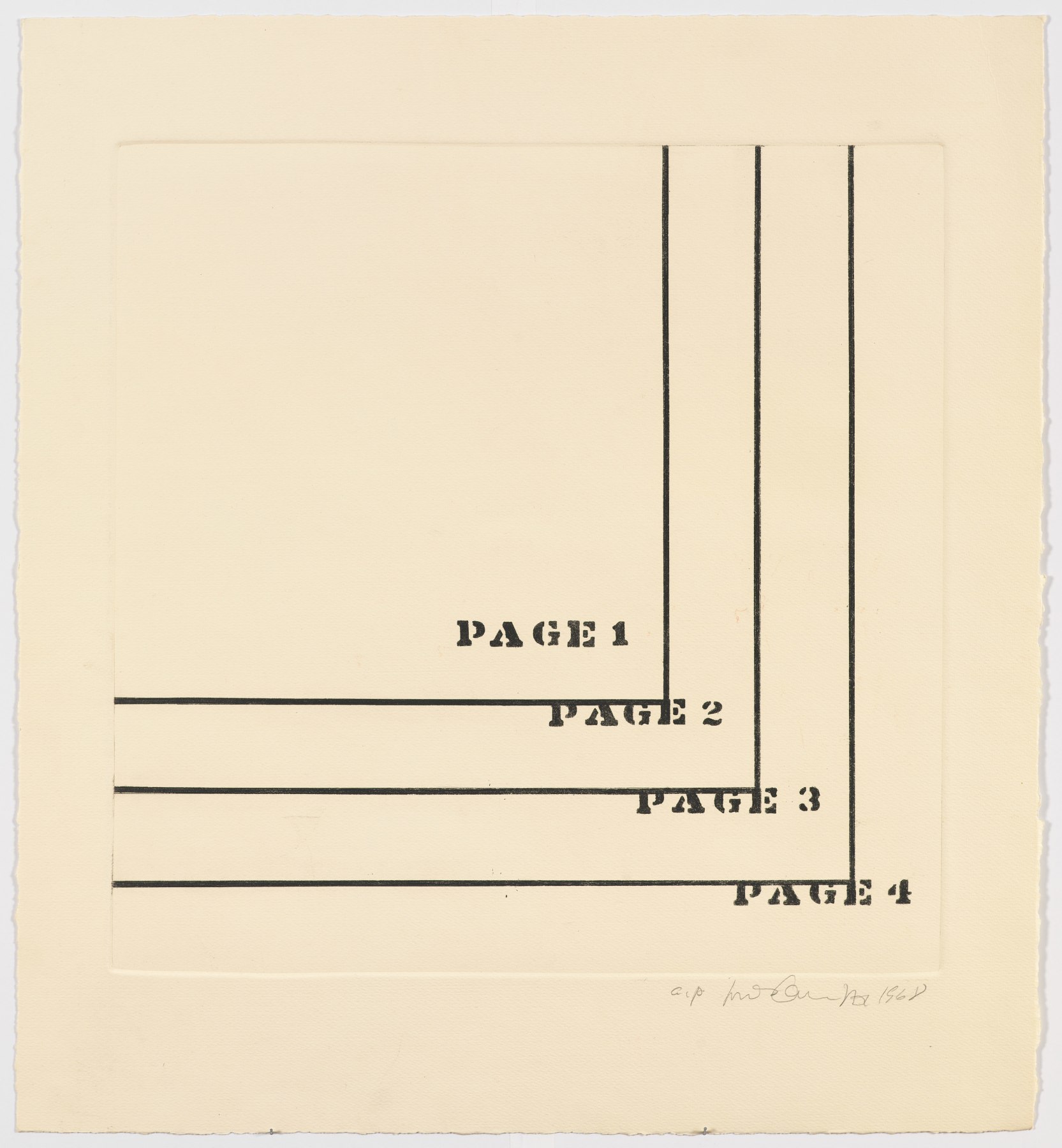 Luis Camnitzer, Four Pages, 1968