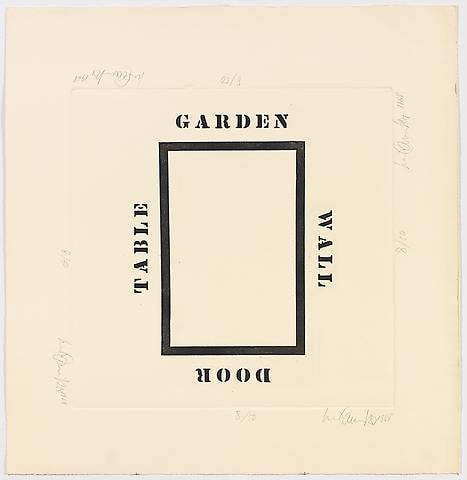 Luis Camnitzer, Garden Wall Door Table (1968)