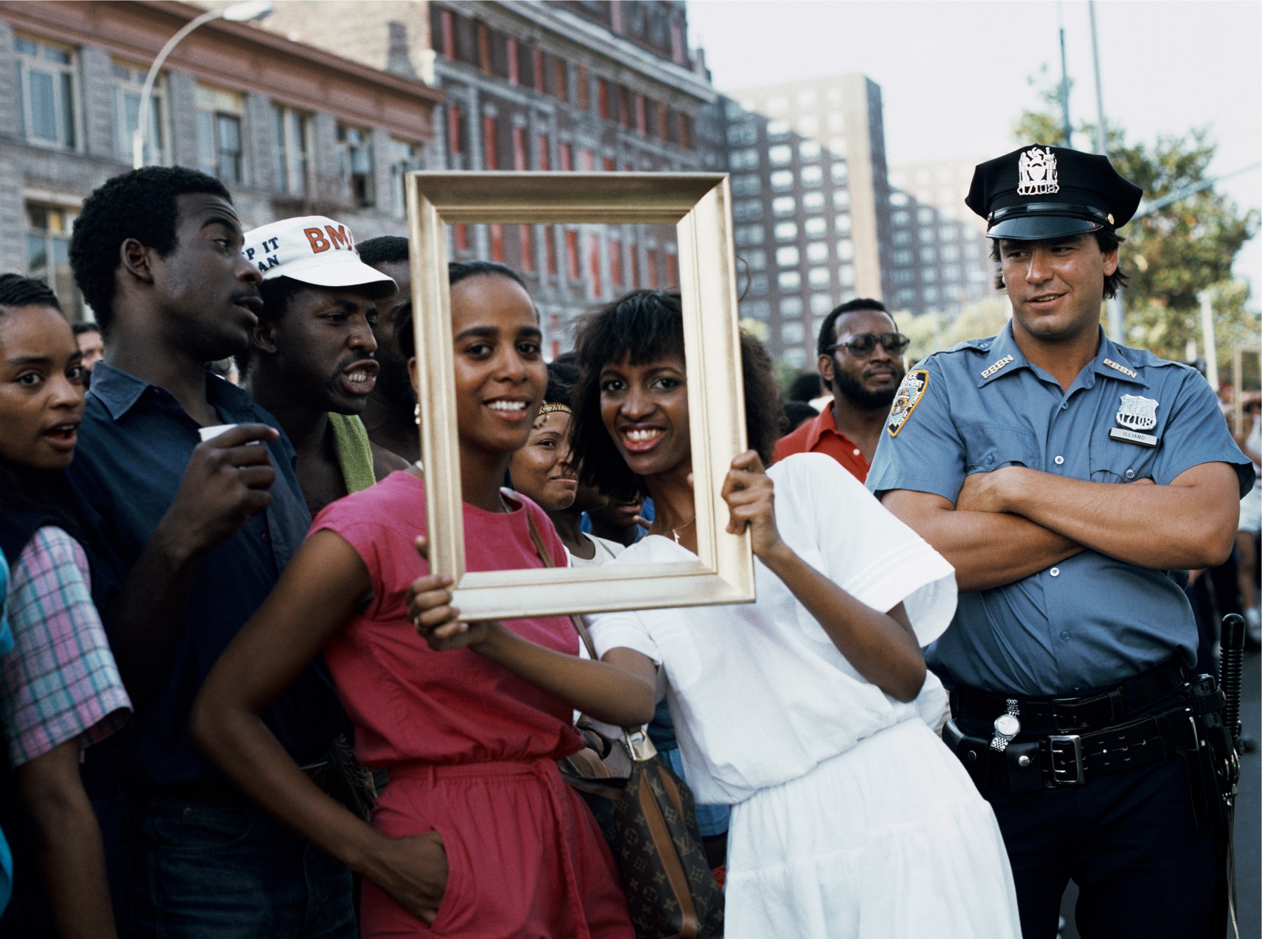 Art Is. . . (Woman with Man and Cop Watching), 1983/2009, C-print