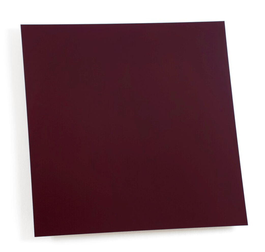 Dark Red-Violet Panel, 1982 Painted aluminum 29 3/4 x 29 1/2 inches 1/9