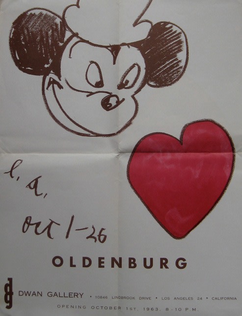 CLAES OLDENBURG. &quot;Mickey (Dwan). 1963. Image courtesy of Alden Projects&trade;, New York.