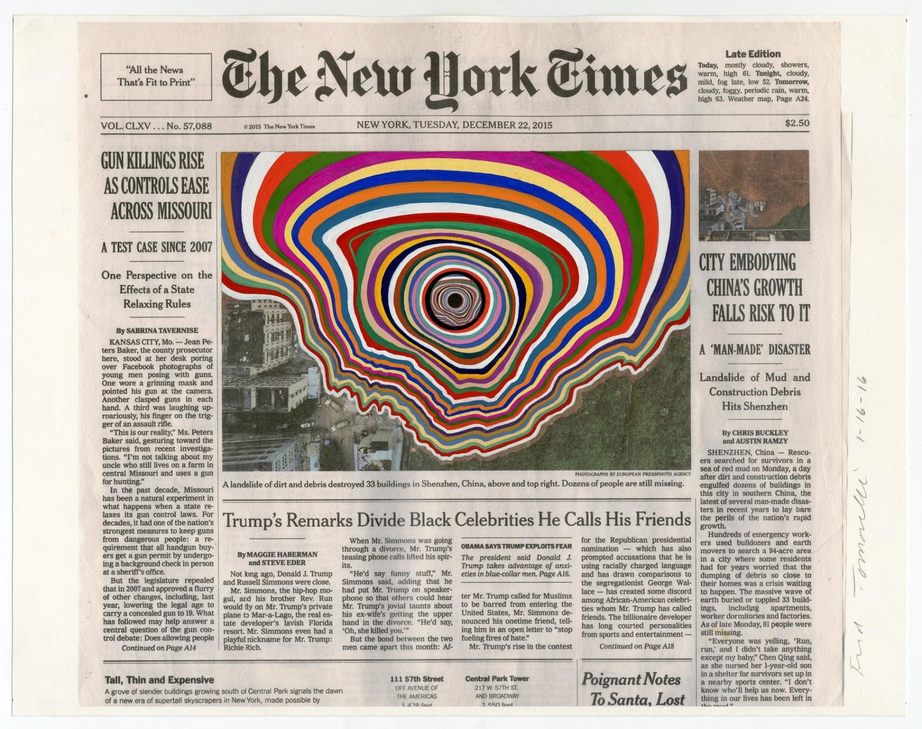 Image of FRED TOMASELLI's Dec. 22, 2015,&nbsp;2016
