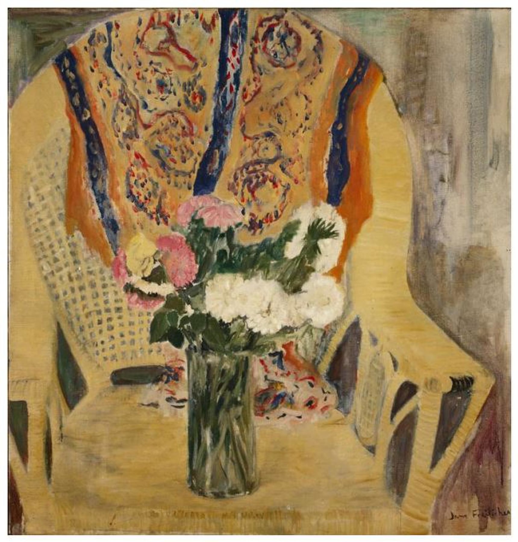 Image of JANE FREILICHER's Flowers in Armchair, 1956