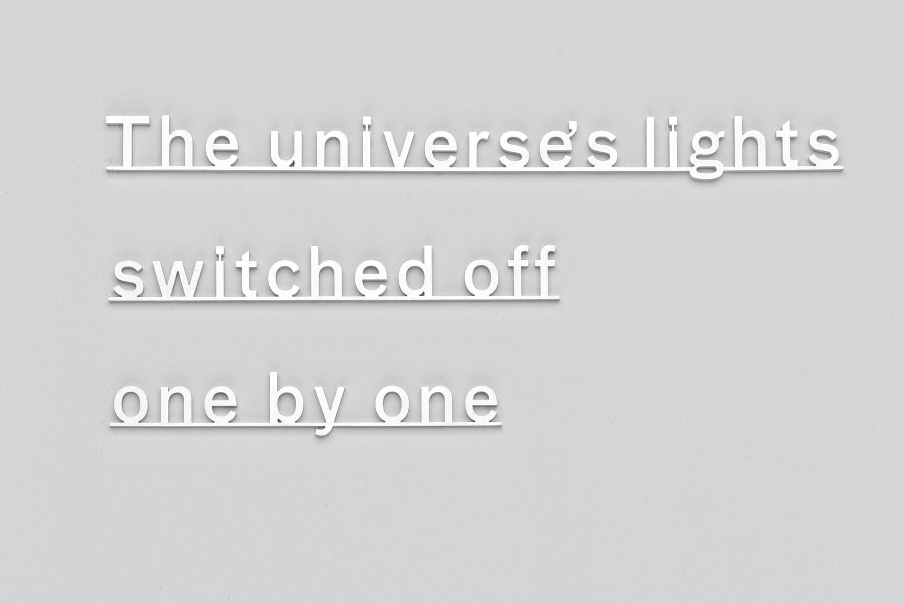 Image of KATIE PATERSON's The universe's lights switched off one by one, 2015