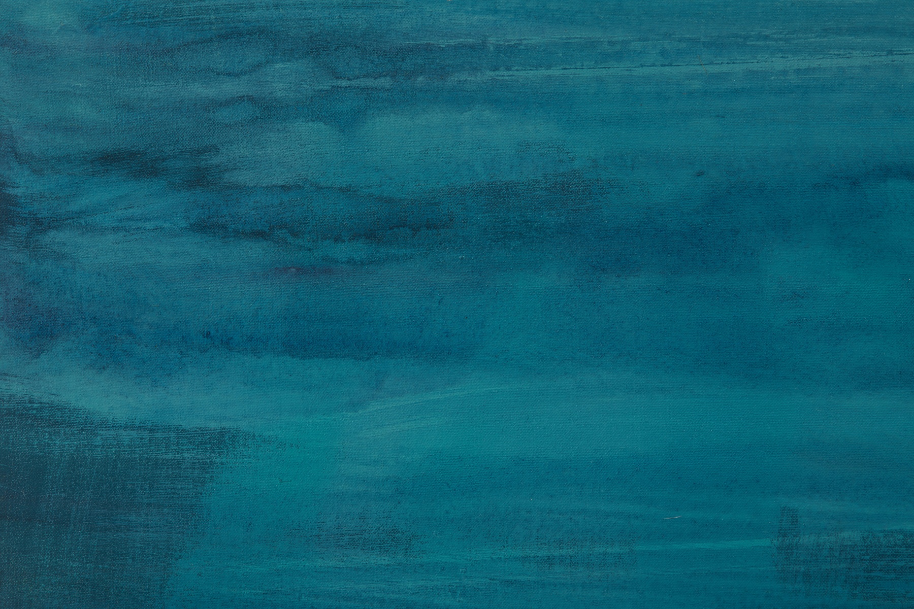 An abstract depiction of sea in turquoise and brushstrokes with different densities