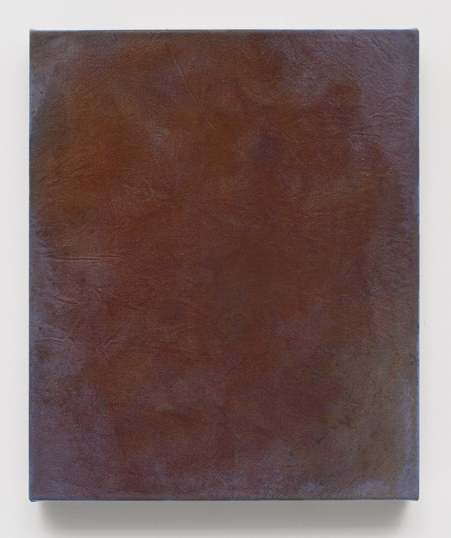 Abstract painting of a mixture of brown and purplish blue colors