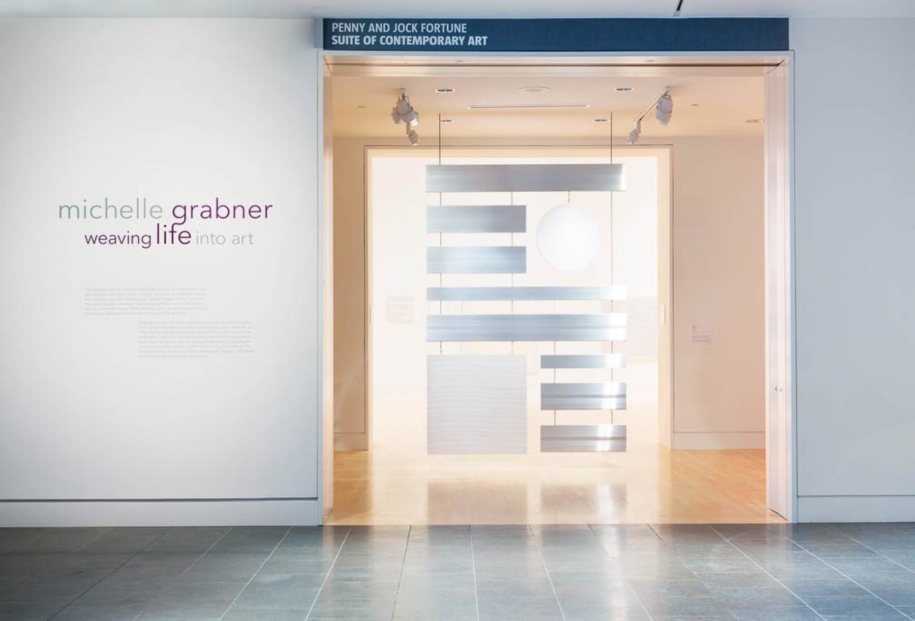 Installation view: Michelle Grabner: Weaving Life Into Art
