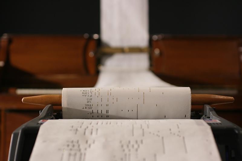Detail of MAURICIO ANCALMO's Dualing Pianos (Agape Agape in D Minor), 2011