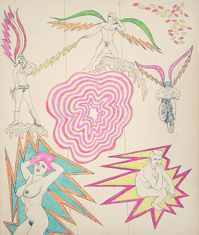 Image of ROBERT SMITHSON's Untitled [Psychedelic center pink], 1964