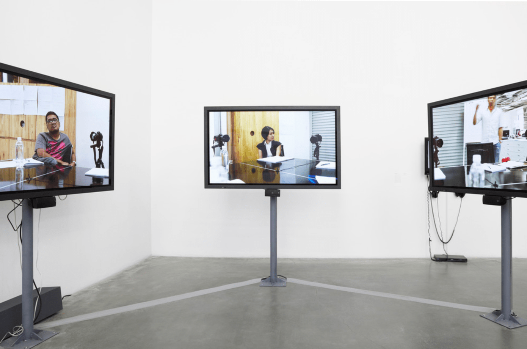installation view of the propeller group's Television Commercial For Communism,&nbsp;2011