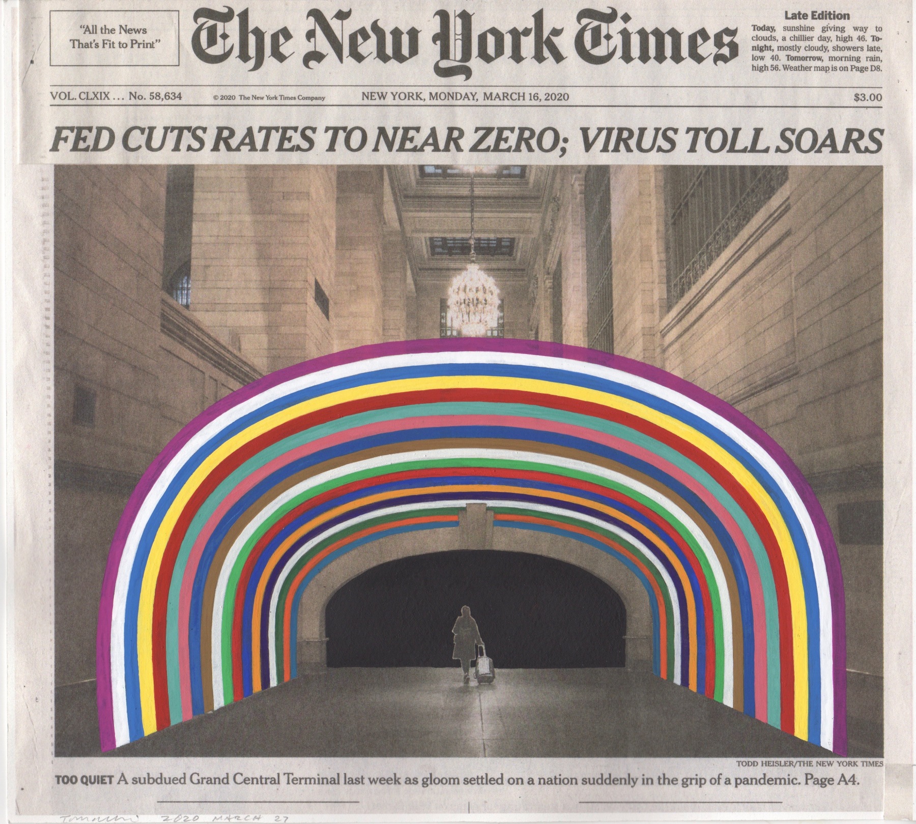 Image of FRED TOMASELLI's March 16, 2020, 2020