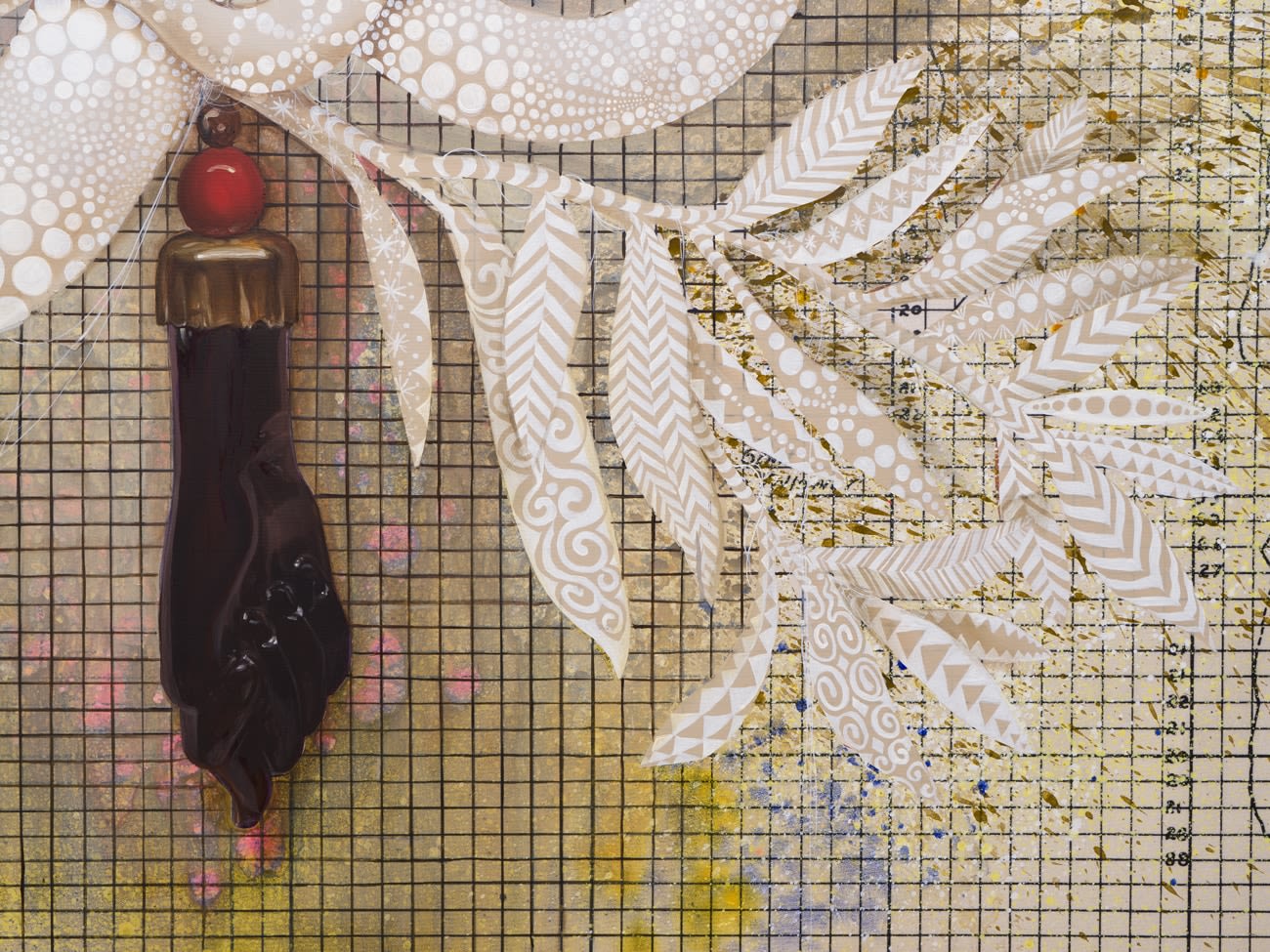 Detail of FIRELEI B&Aacute;EZ's Tignon for Ayda Weddo (or that which a center can not hold),&nbsp;2019