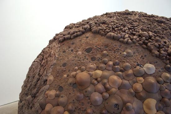 close up of giant dirt ball