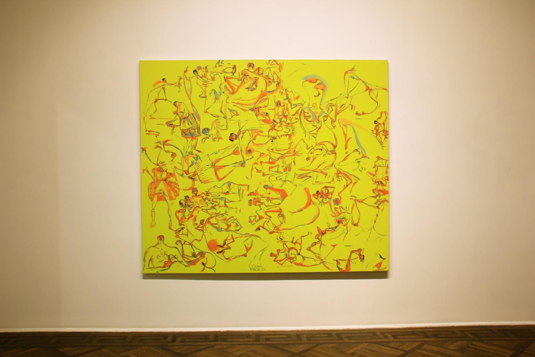 installation view of abstract painting