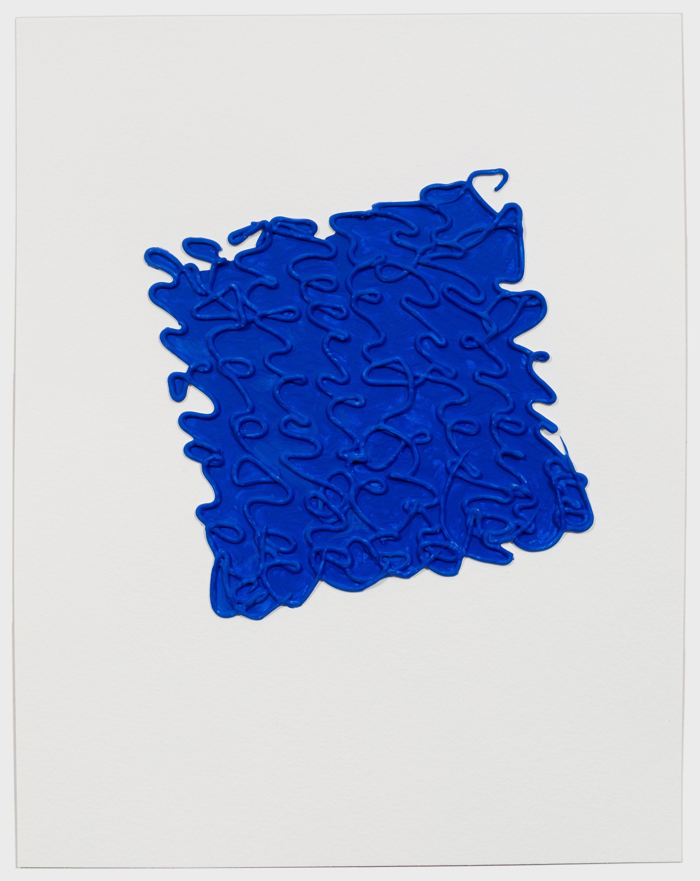 Cobalt Blue, 2020, Acrylic paints and pastes on 300# 100% Cotton Cold Press Paper