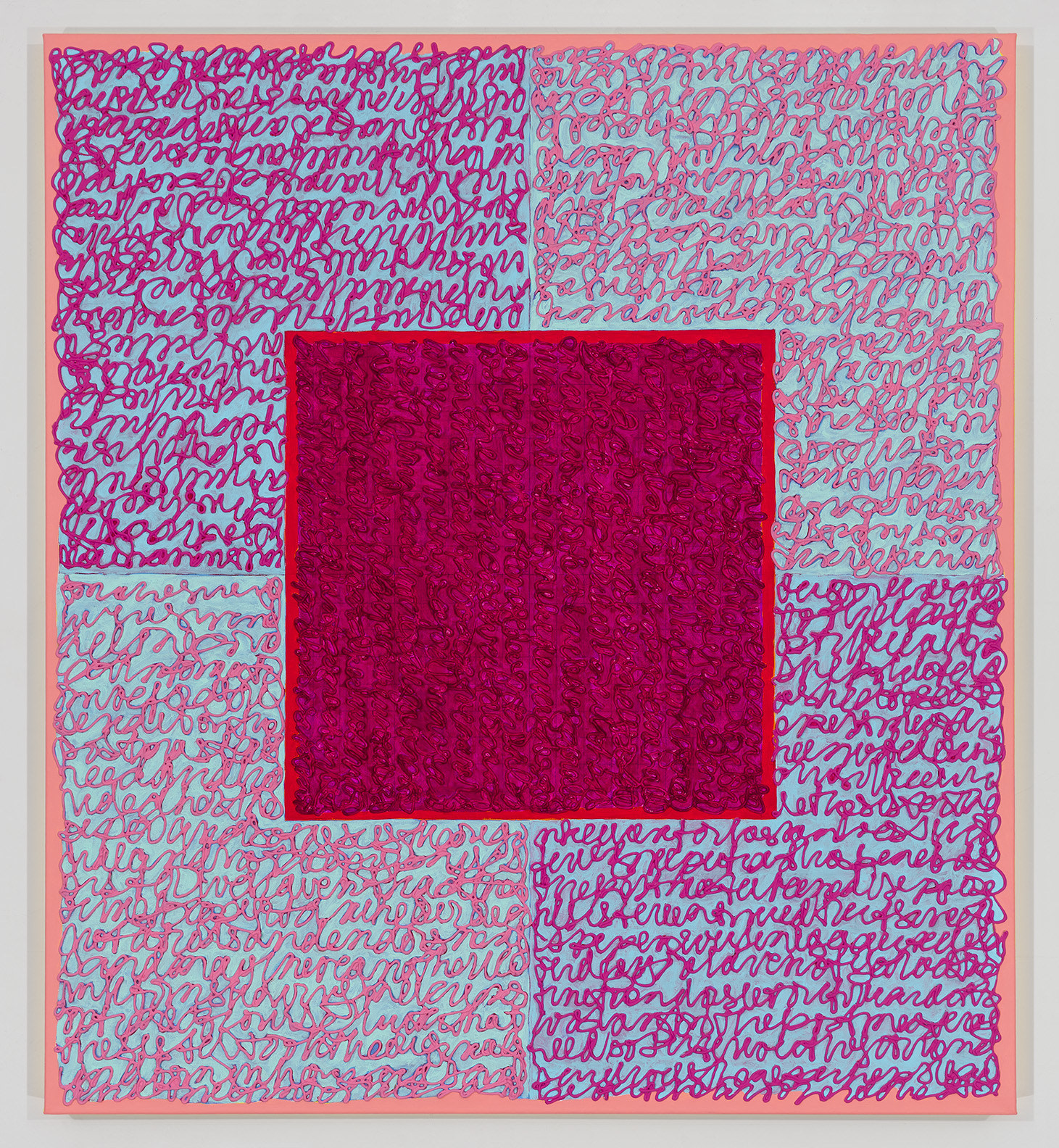 Pink, 2019, Acrylic paint and pastes on linen