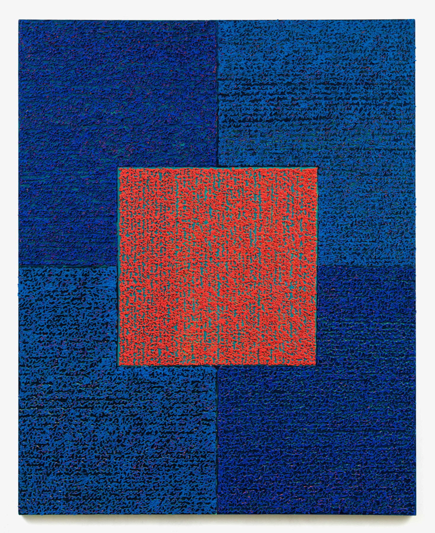 Blue BLUE CRL, 2012&nbsp;, Acrylic paint and paste on canvas&nbsp;