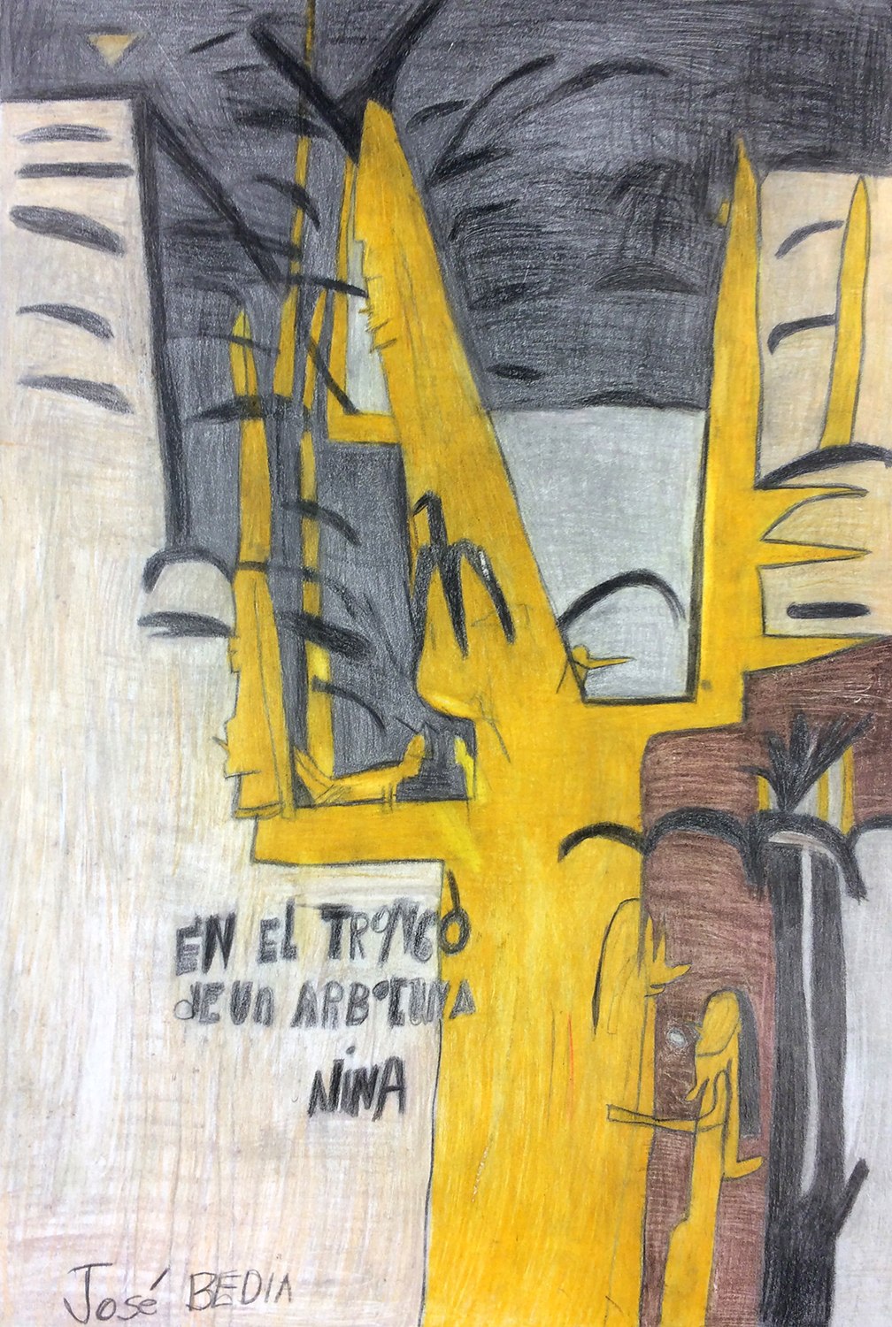 Andrew Hostick, Jose Bedia En El Tronco De Un Arbol Una Nina 1999, 2012&nbsp;