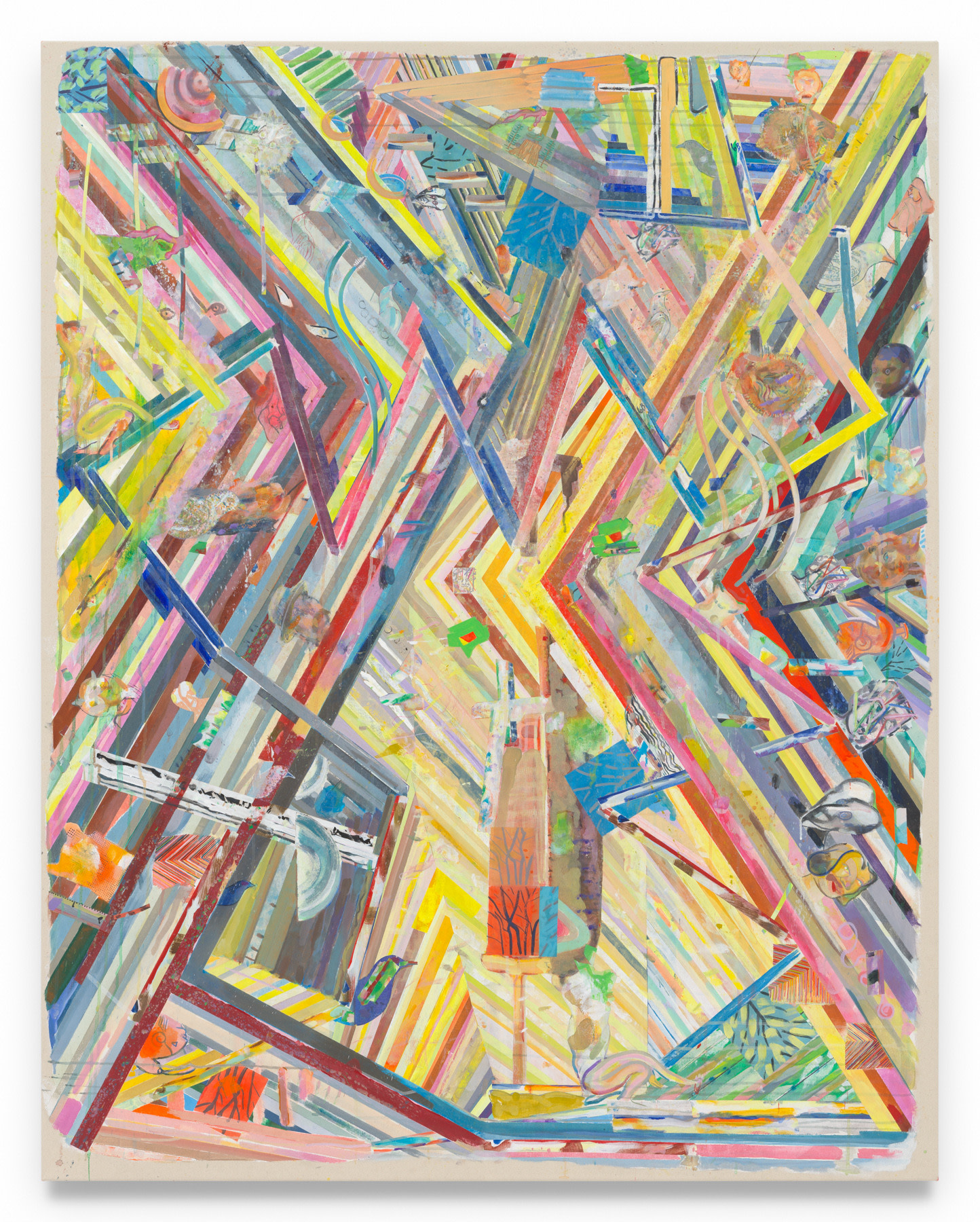zigzagtapescape, 2024, Acrylic on canvas. 64 x 52 inches, 162.6 x 132.1 cm, MMG#37259