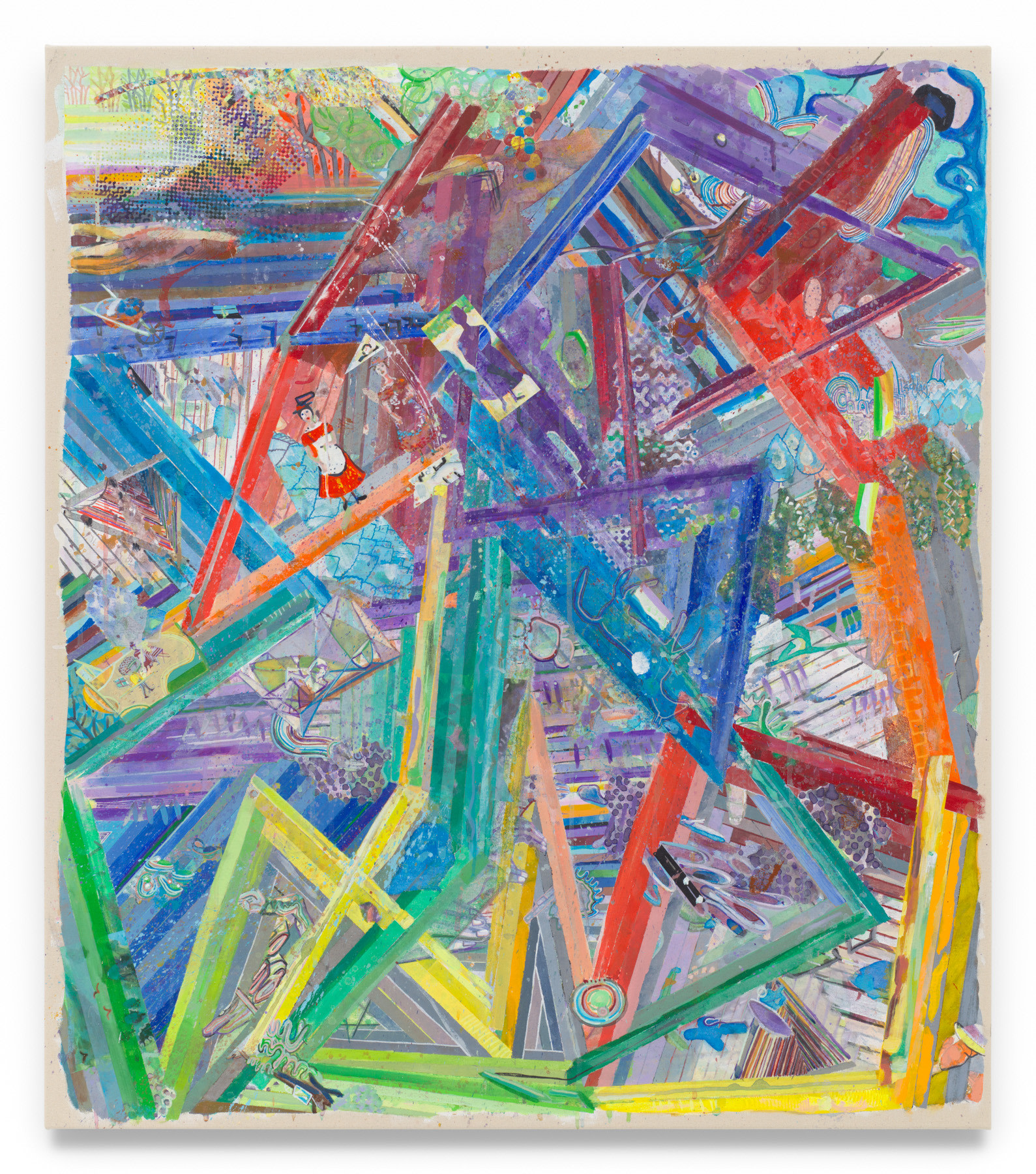 tapescapefigge2nystate, 2024, Acrylic on canvas, 40 x 35 inches, 101.6 x 88.9 cm, MMG#37235
